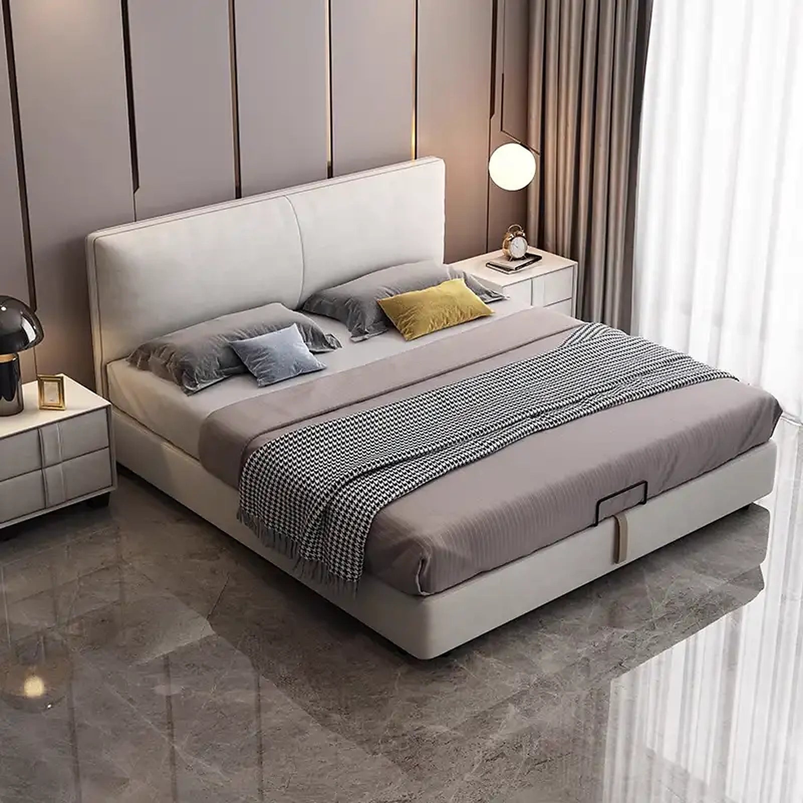 Athena upholstered bed Made to Order Custom Tailored