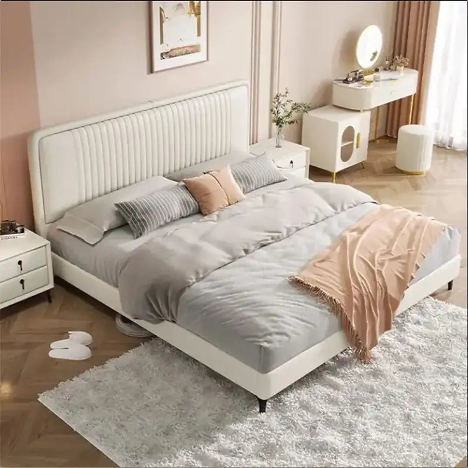 Lace upholstered bed Custom Designed to Order