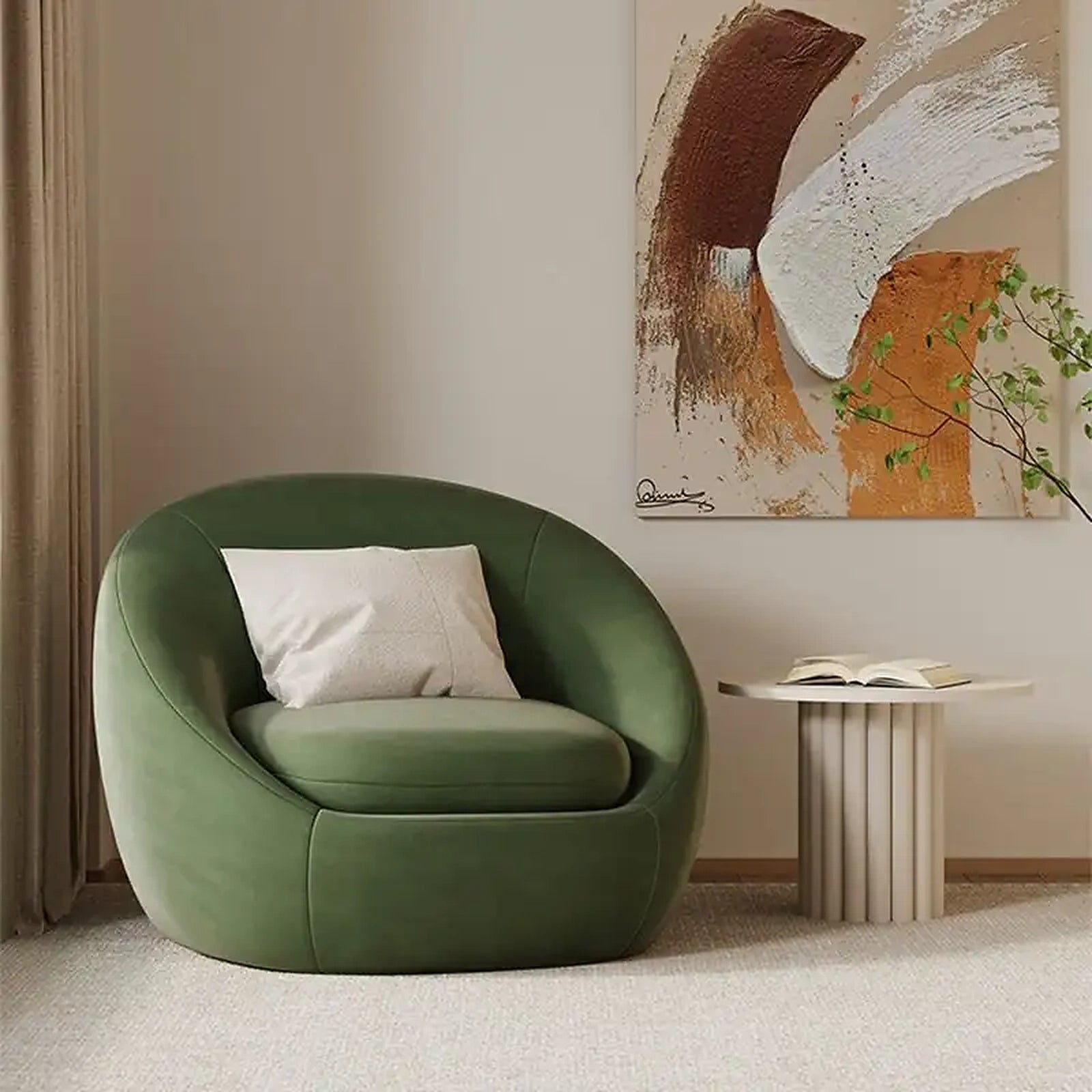 Ovaro Arm Chair for Lounge Custom Crafted to Order
