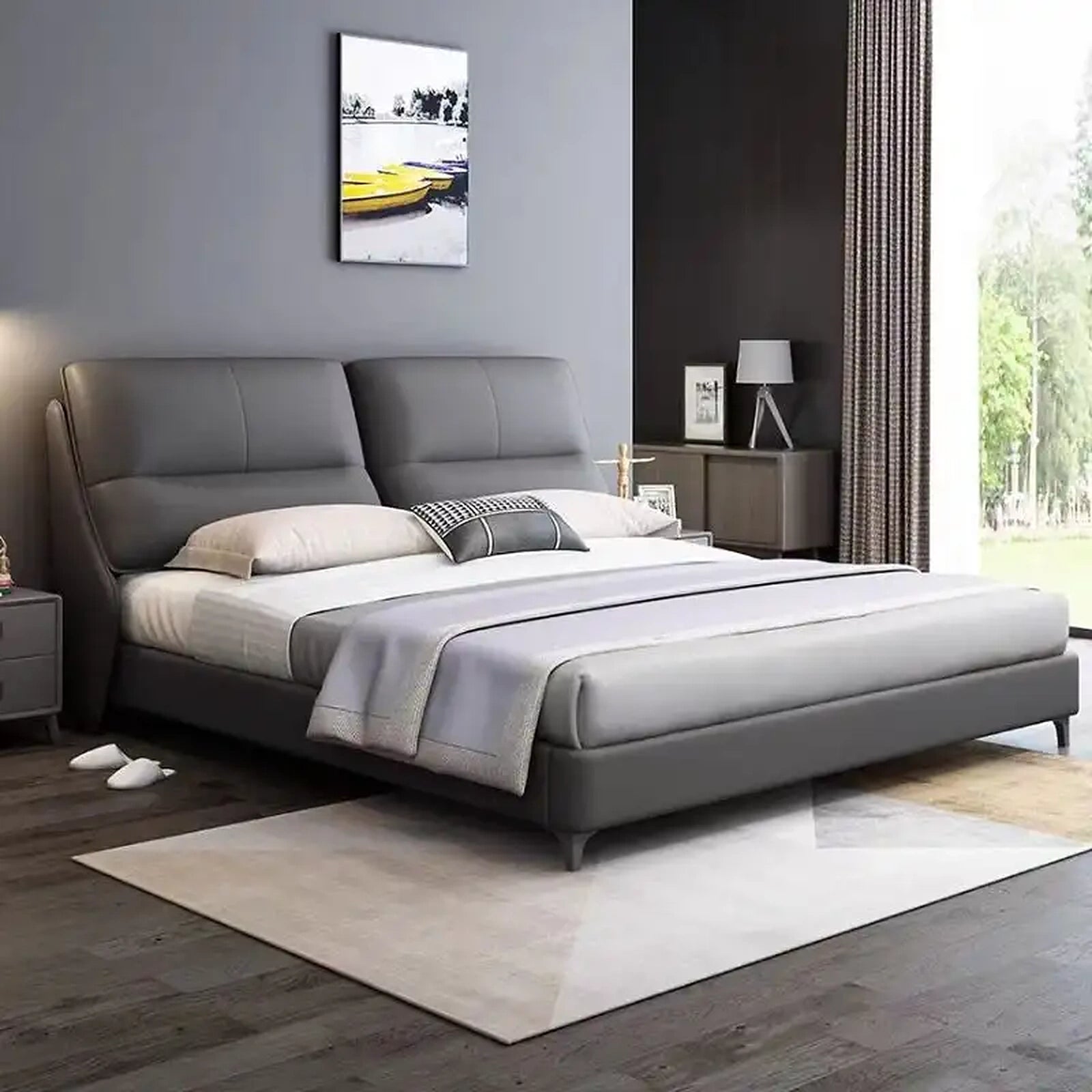 Quail upholstered bed Made to Order Custom Designed