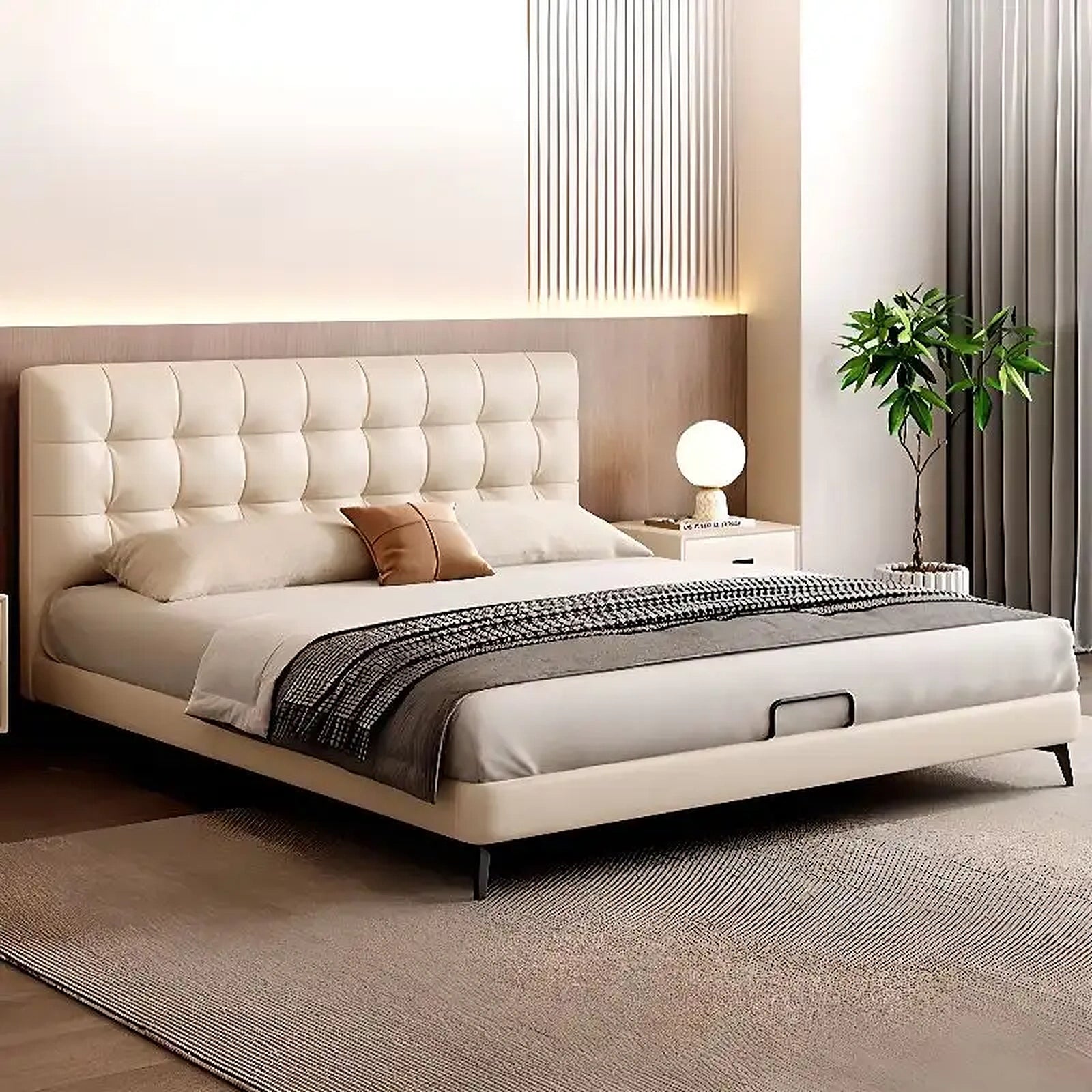Moon upholstered bed Made to Order Custom Built