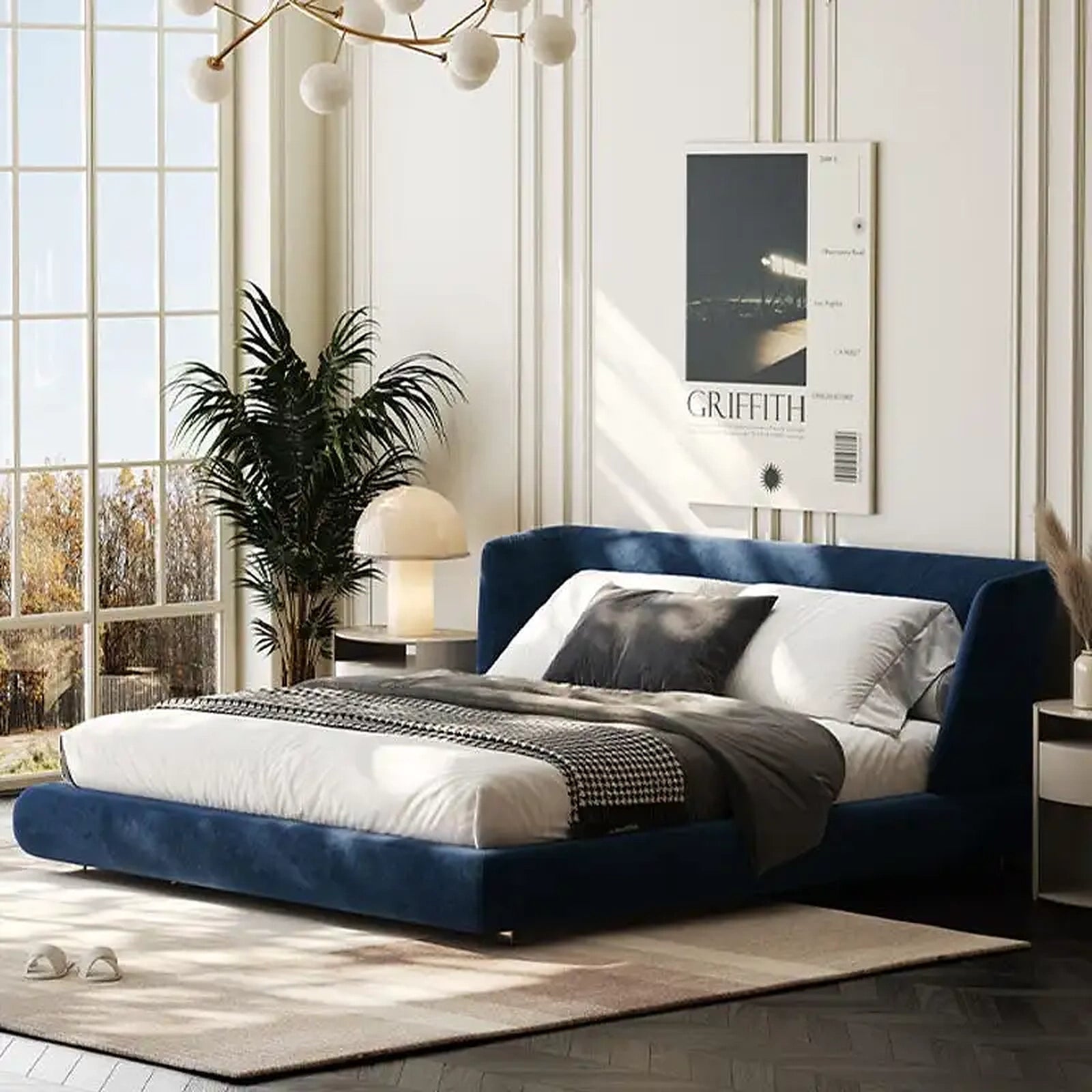 Clio upholstered bed Custom Designed to Order