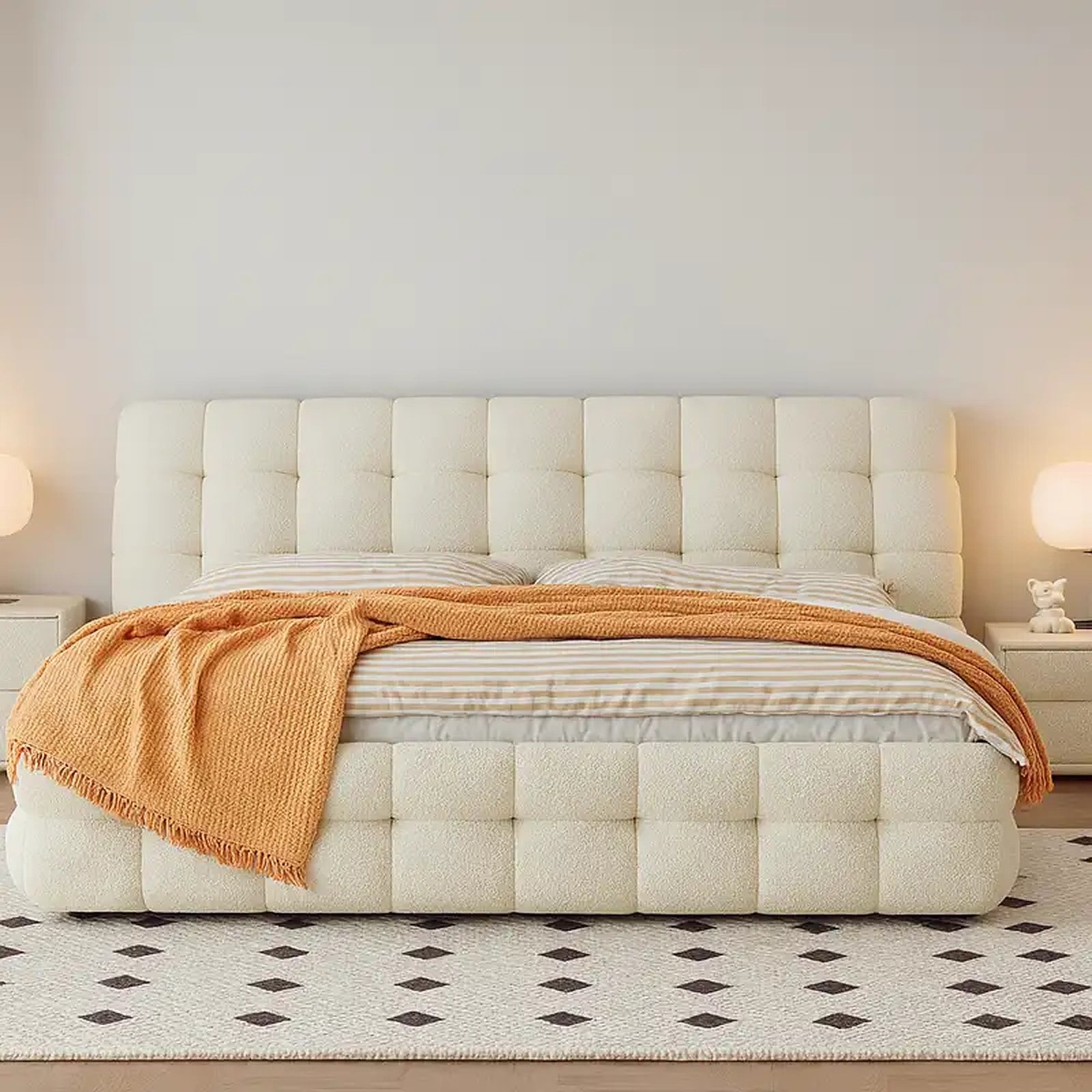 Pelican upholstered bed Custom Tailored to Order