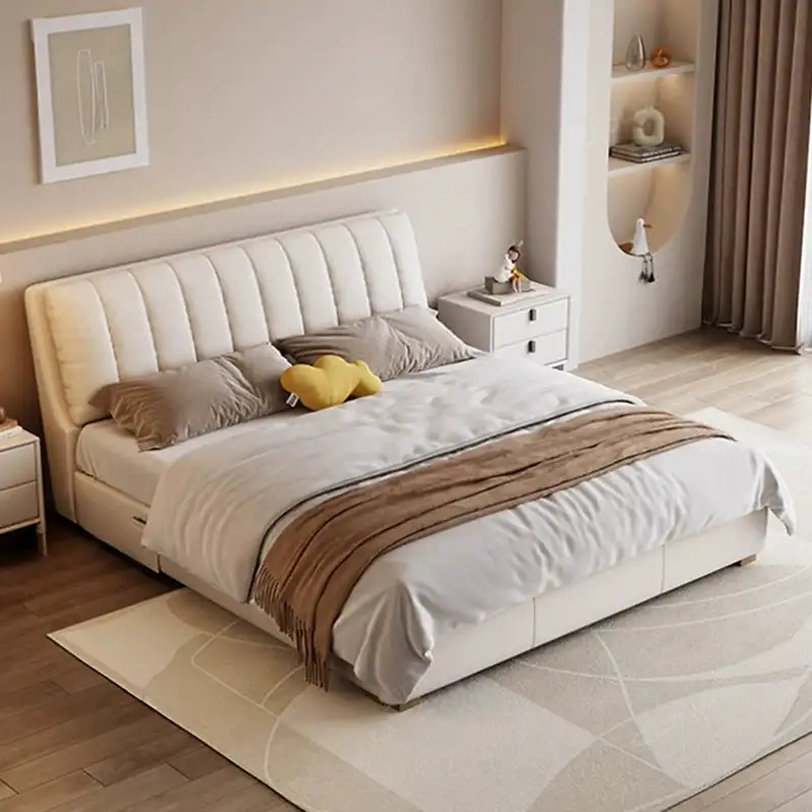 Hathor upholstered bed Custom Designed to Order