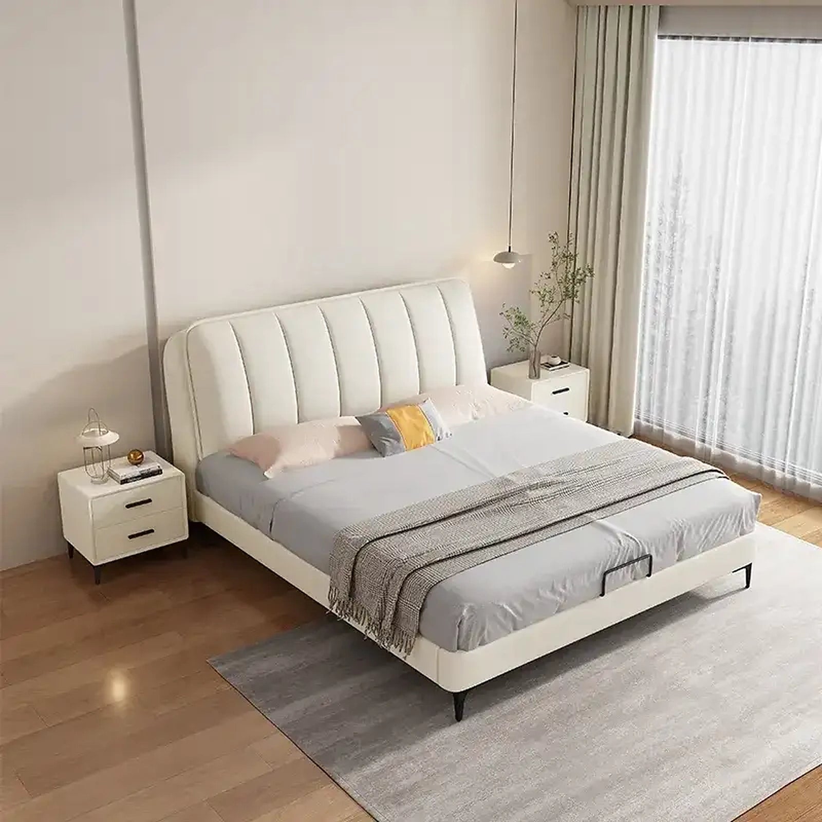 Elora upholstered bed Custom Tailored to Order