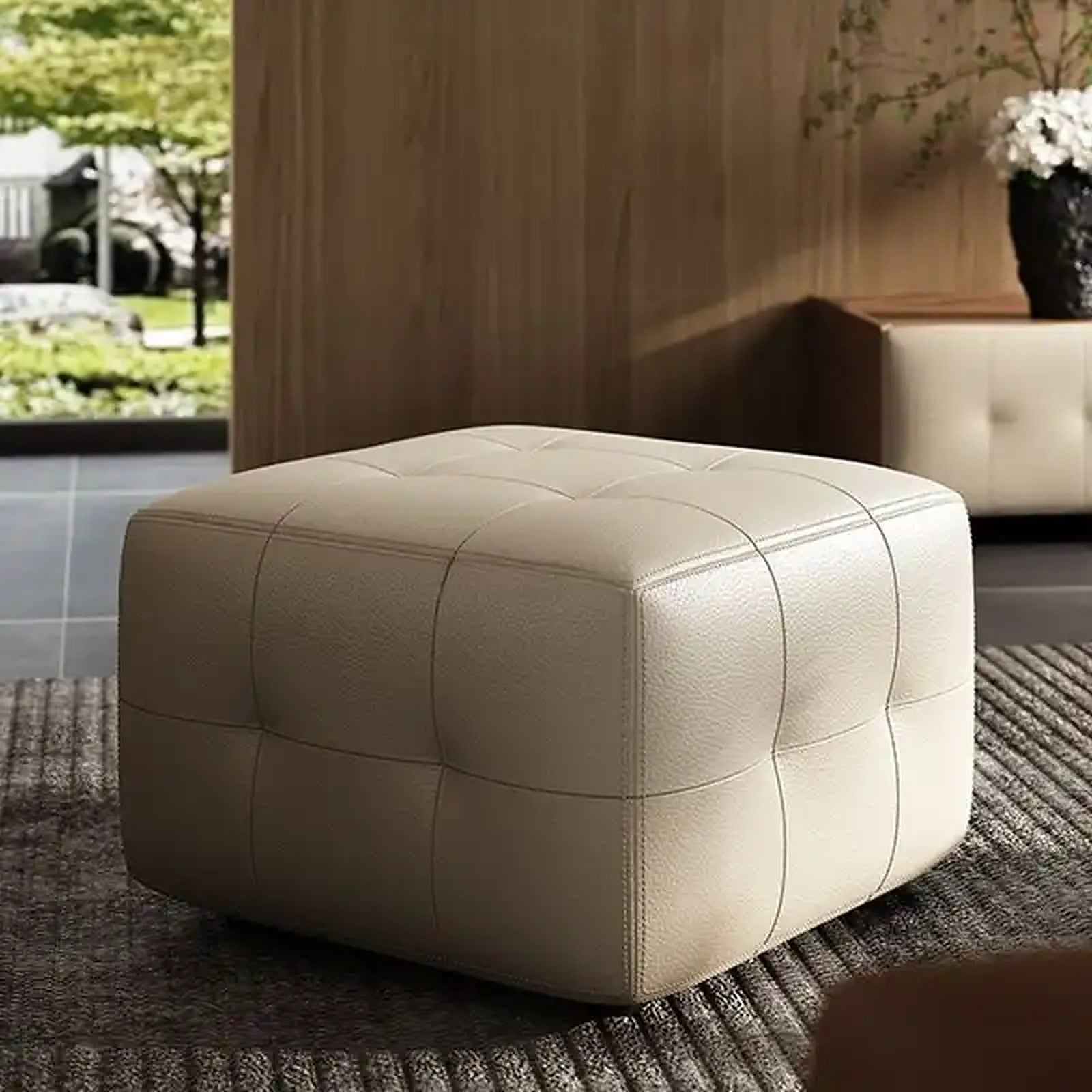 Fern Ottoman Made to Order Custom Crafted