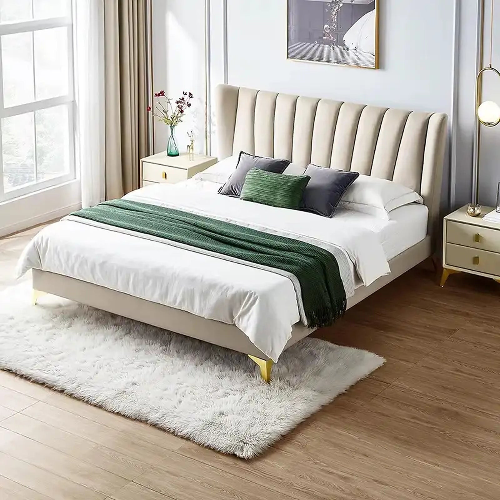 Dawn upholstered bed Made to Order Custom Designed