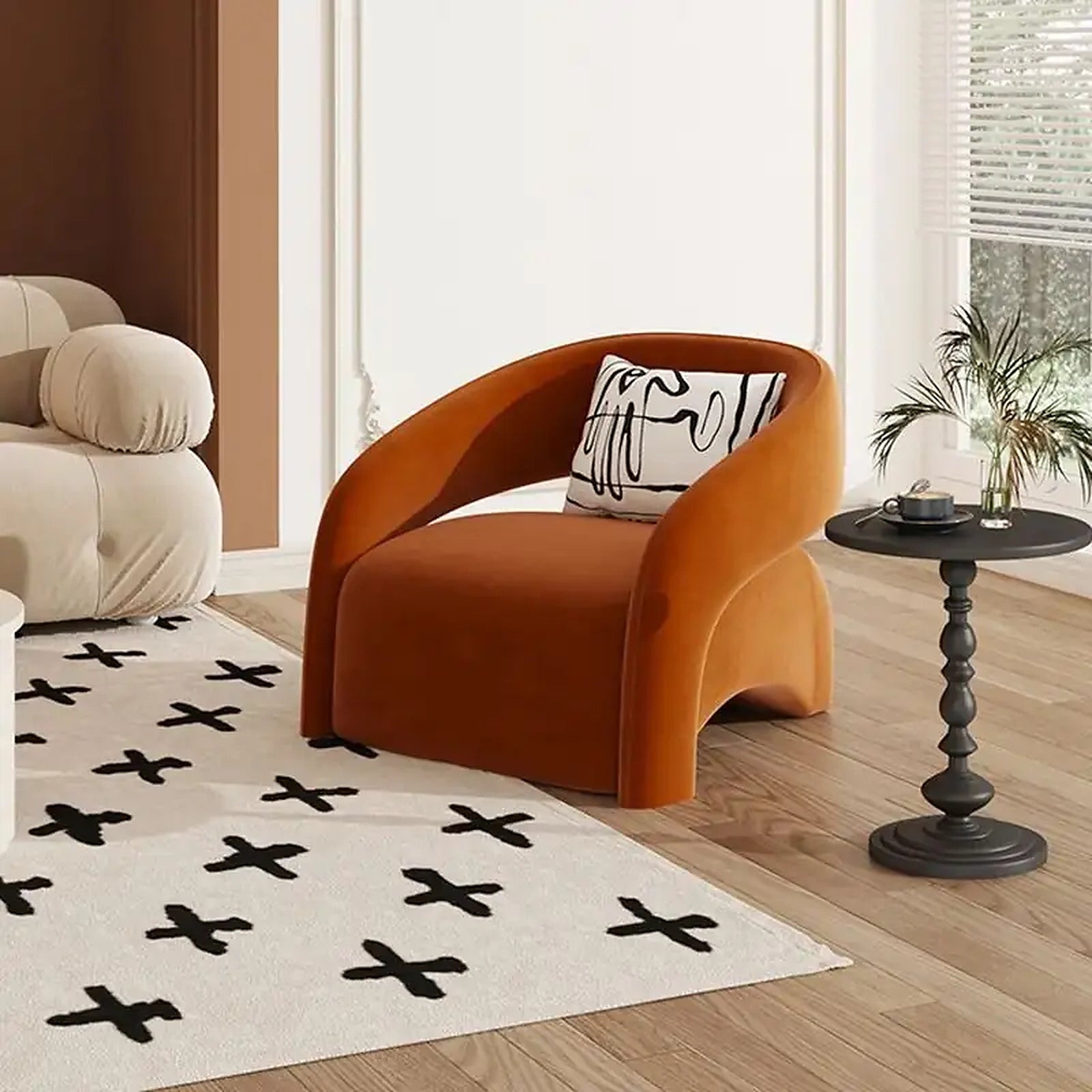 Lyra Arm Chair for Lounge Custom Tailored to Order