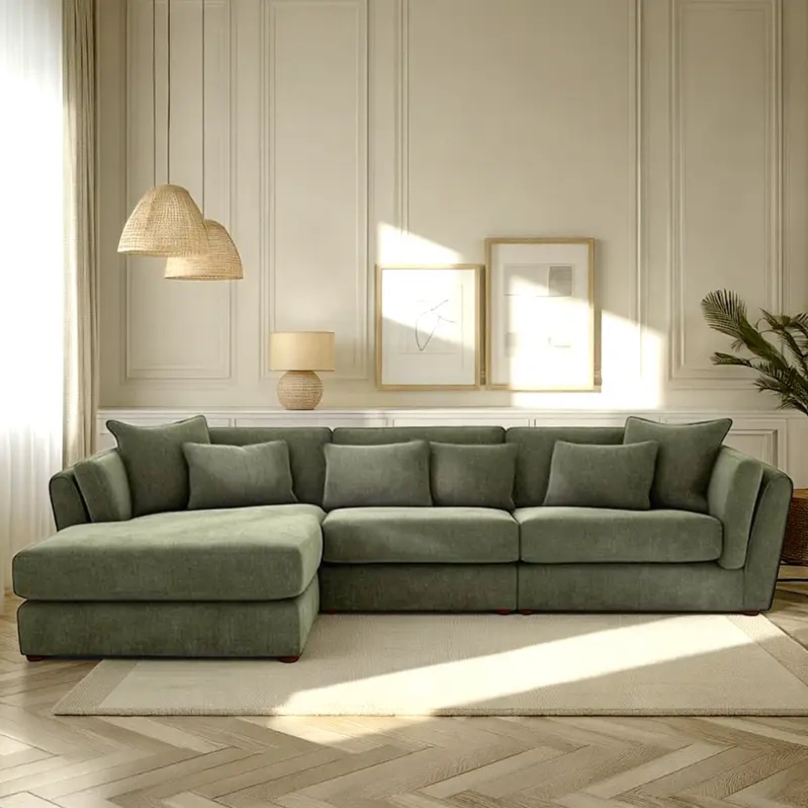 Cupid L Shape Sofa Set Custom Crafted to Order