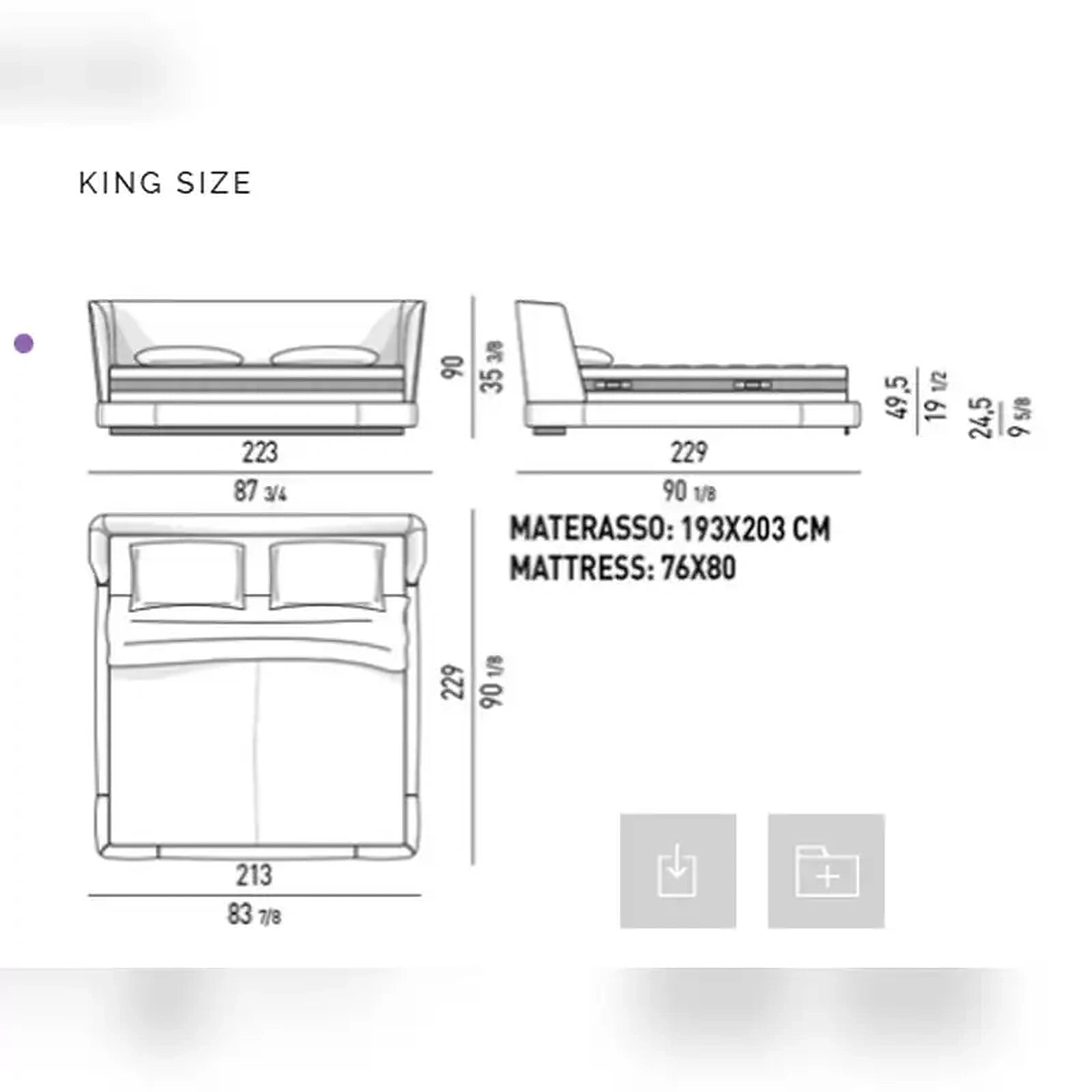 Clio upholstered bed Custom Designed to Order