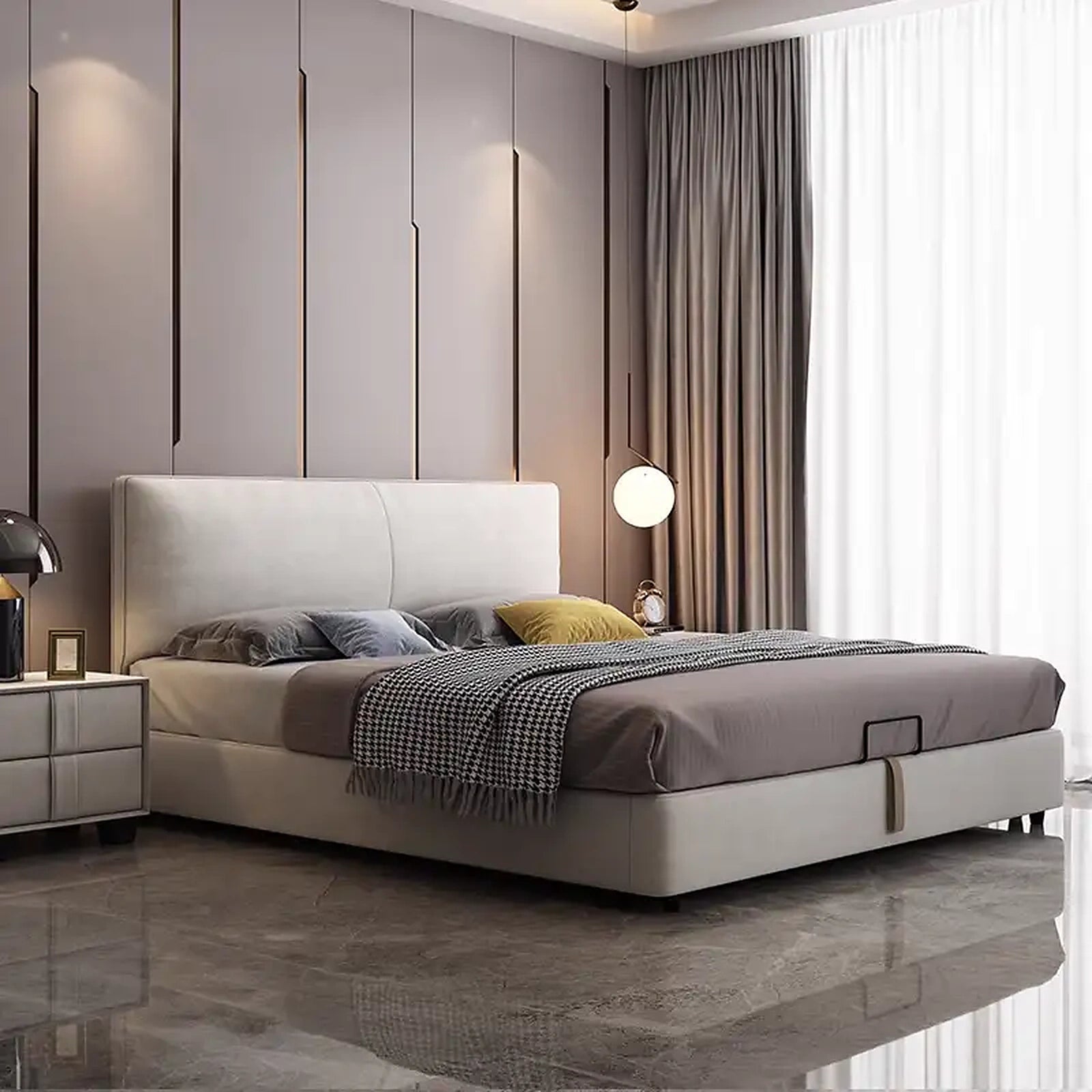 Athena upholstered bed Made to Order Custom Tailored